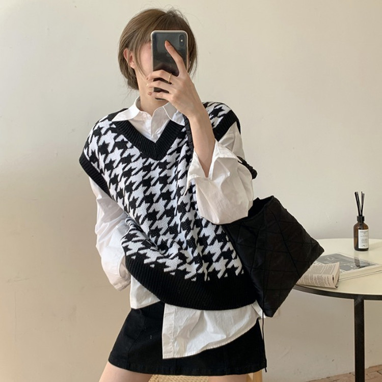 [HCM]Áo gile len dệt kim chất dày dặn Hadu shop