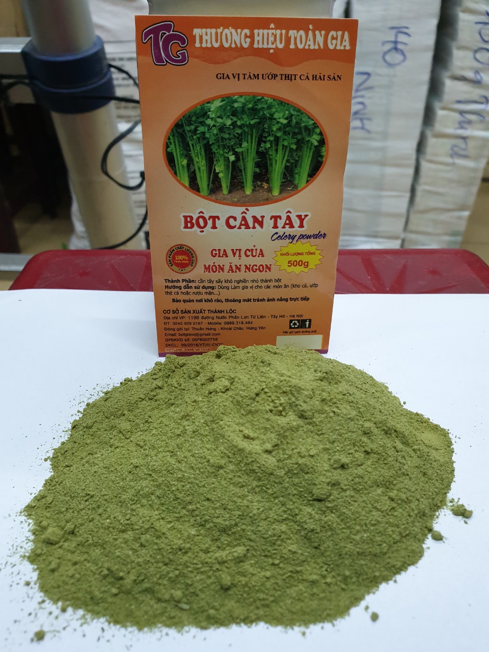 Bột cần tây nguyên chất gói 500gr