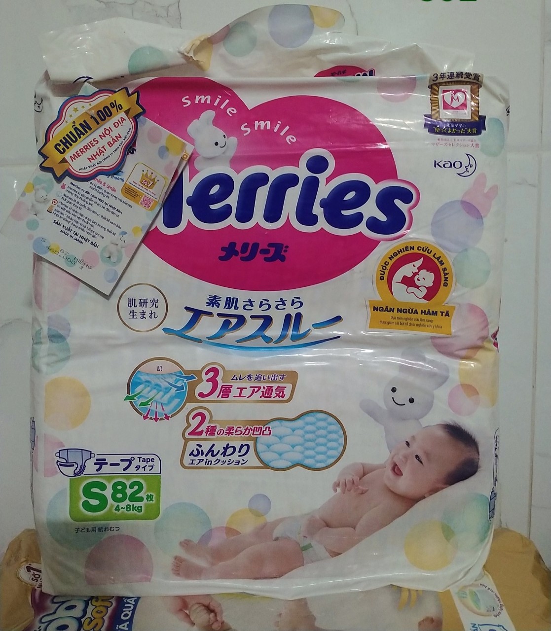 TÃ DÁN MERRIES NB90/S82/M64+4/L54/XL44 (SỈ IB)