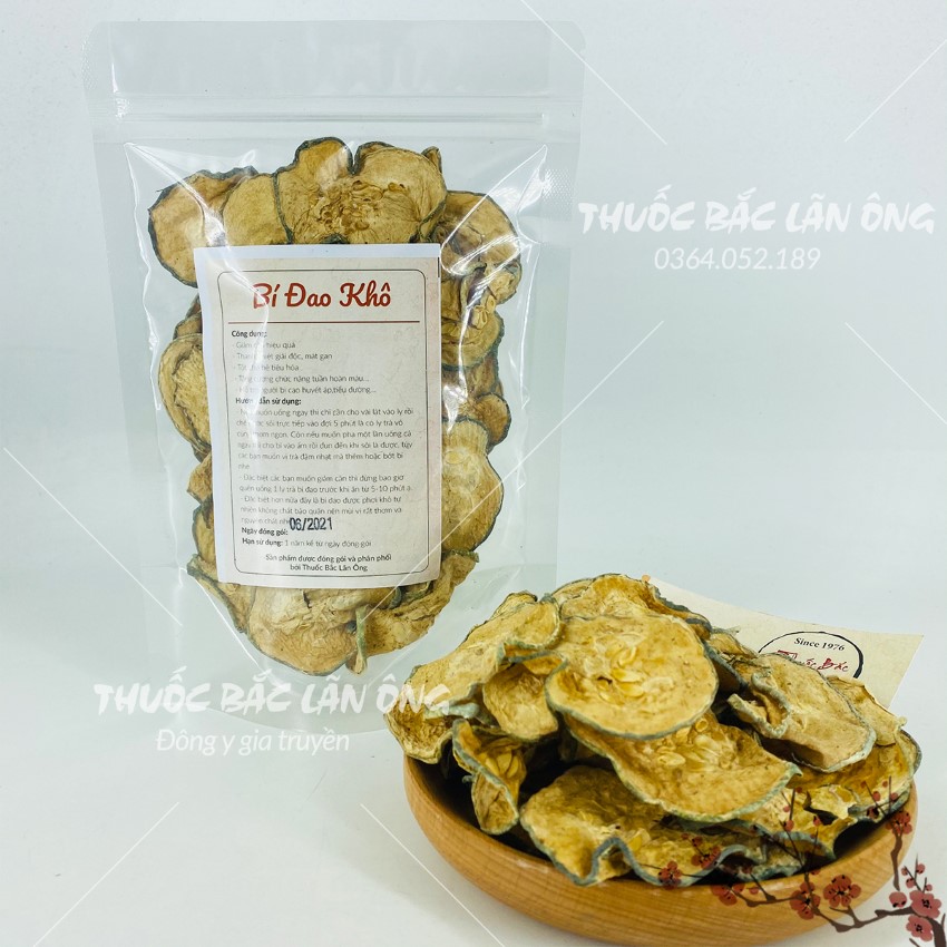 Bí đao sấy khô 100g, trà bí đao, nguyên liệu nấu nước sâm, nước mát, thanh nhiệt, giải khát - Lãn Ông