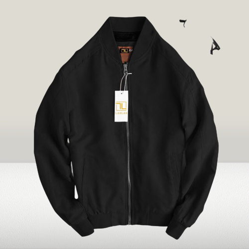 Áo khoác nam da lộn cổ bom bomber thu đông ấp áp