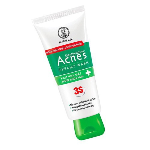 [HCM]Kem rửa mặt mụn Acnes Creamy Wash 100g -