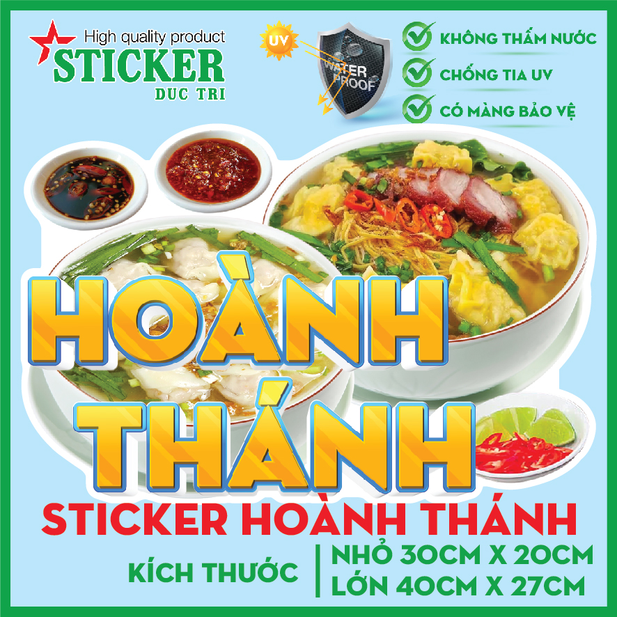 🔥 decal dán hoành thánh.. 🔥 dán tường, xe, cửa kính...