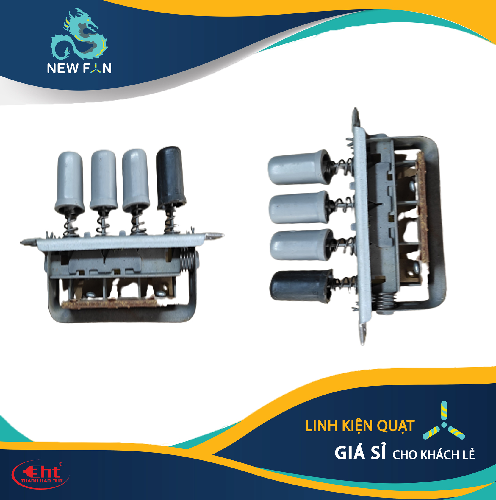 [HCM]Công tắc quạt bàn 4 nút 5 nút nhấn - 3HT