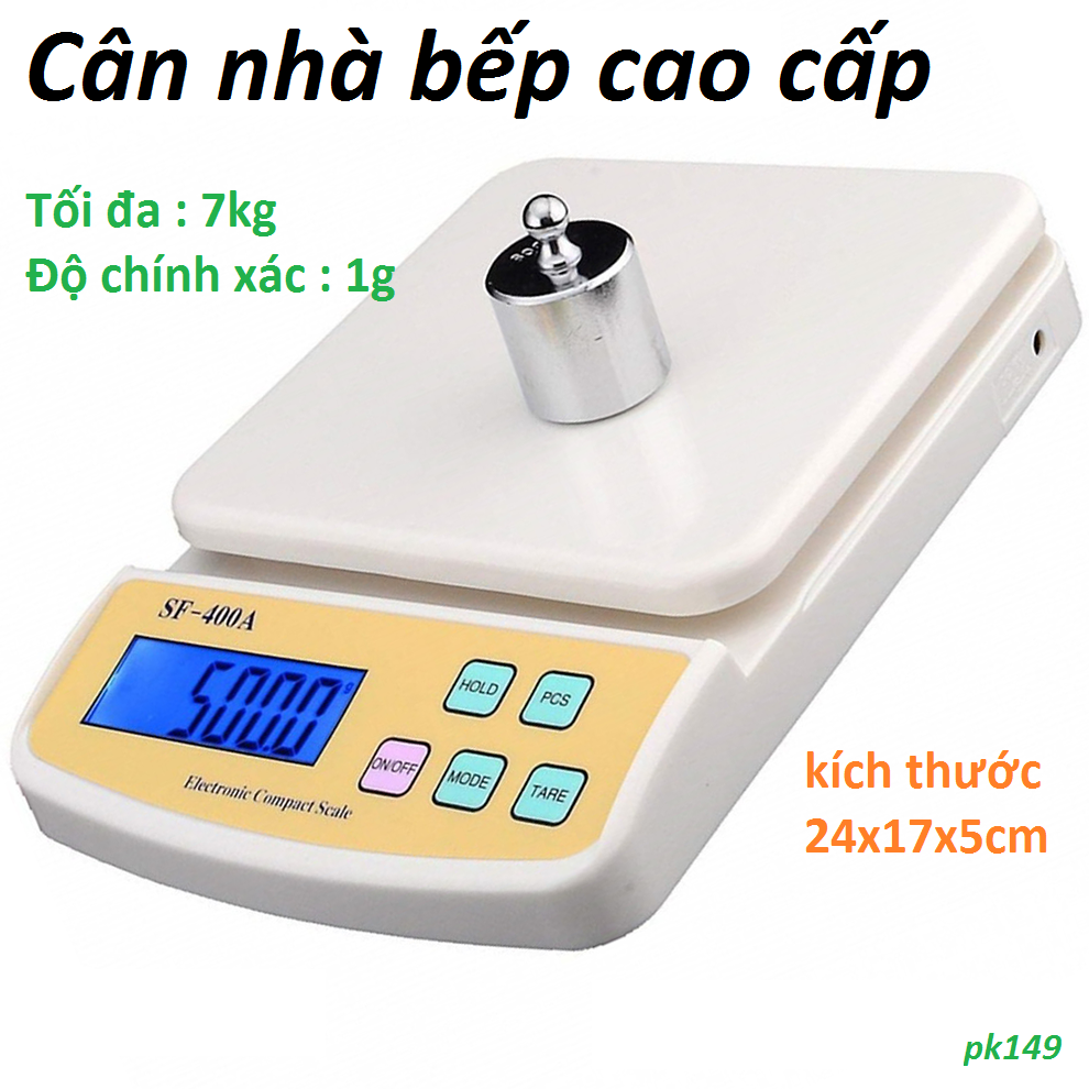 Cân nhà bếp điện tử để bàn SF-400A tải trọng tối đa 7kg 5kg