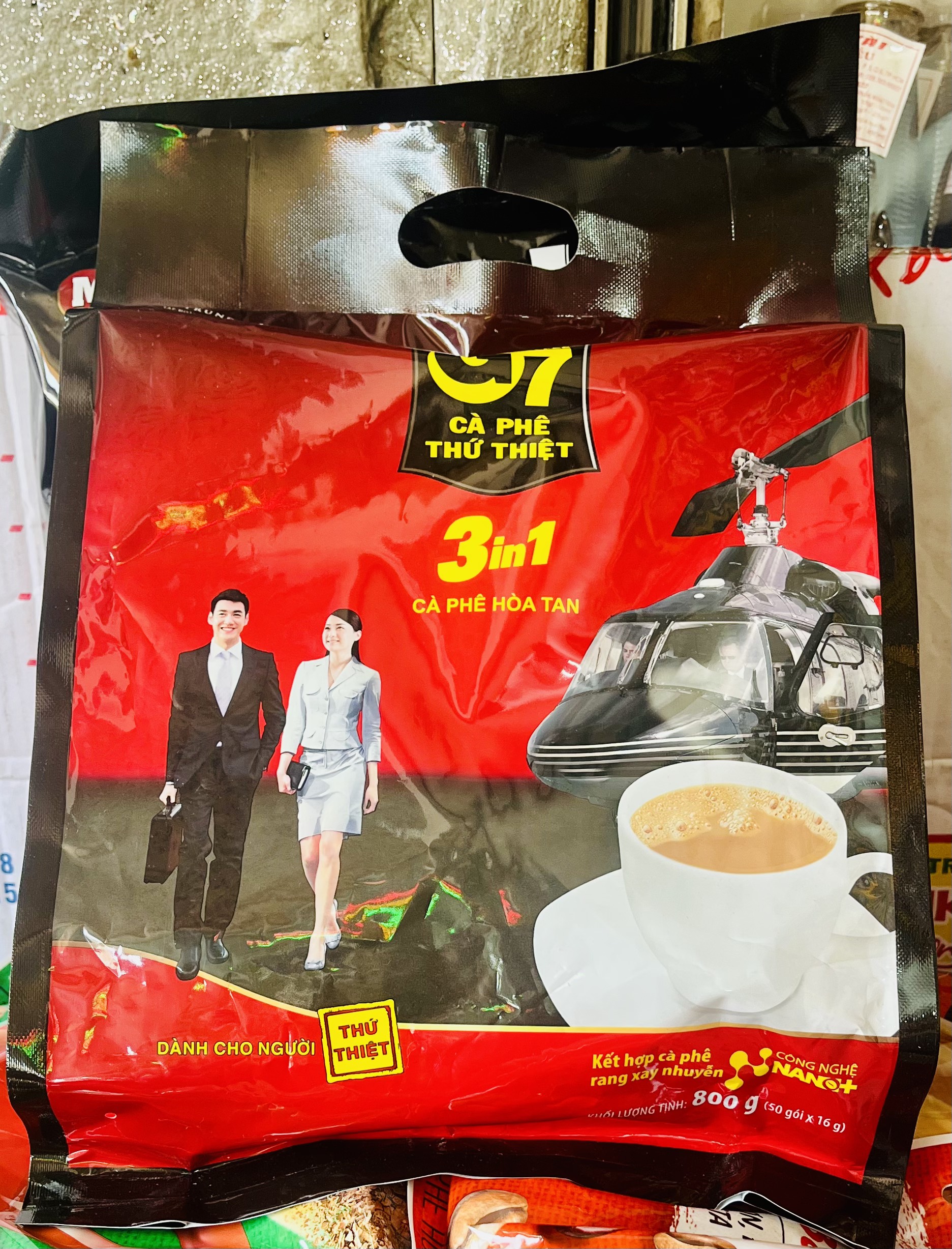 Cà phê sữa 3in1 G7 - Cà phê Trung Nguyên túi (50 gói vuông x 16g)