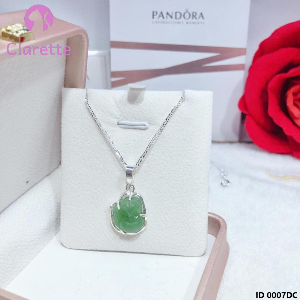 Dây chuyền bạc mặt hồ ly đá phong thủy Clarette 0007DC