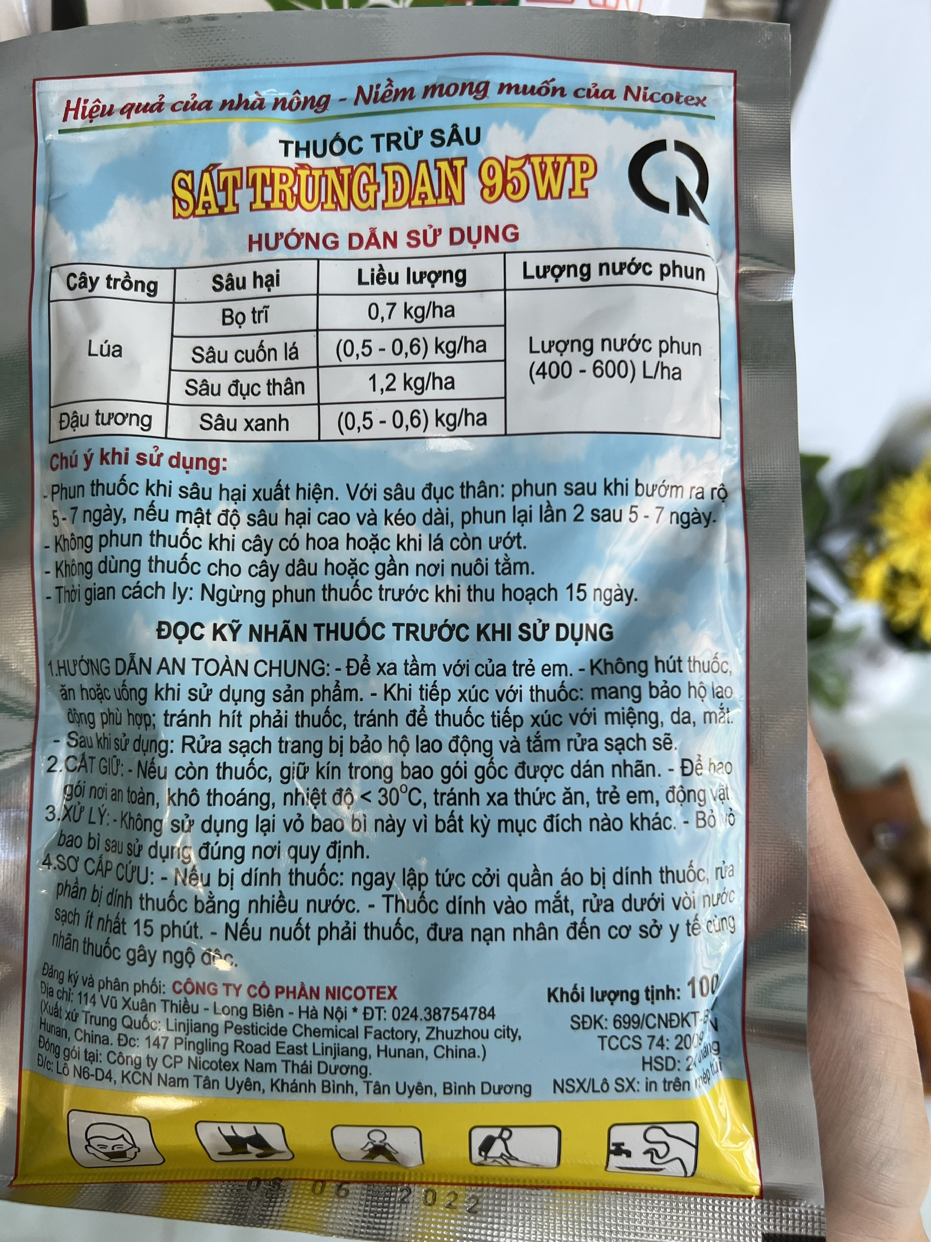 HH80 SÁT TRÙNG ĐAN 95WP/100GR TRỪ SÂU