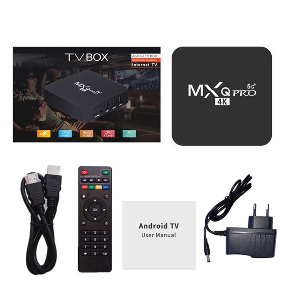 Android TV Box MXQ PRO 4K bản 16G+256GB Tiếng Việt Wifi 5G, Android tivi box