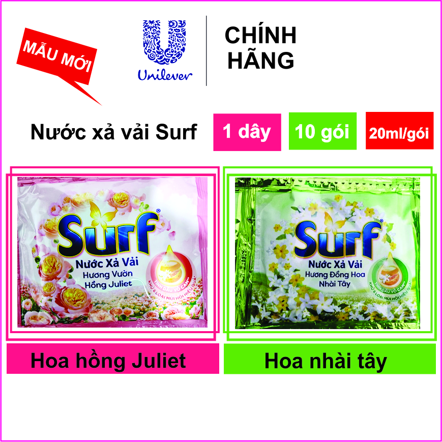 Nước Xả Vải SURF dây 10 gói/dây