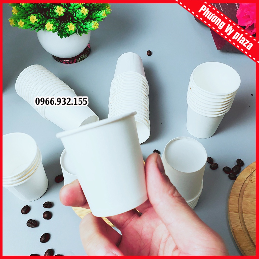 500 chiếc cốc giấy 90ml ~ 3oz ly giấy NHẬP KHẨU HÀN QUỐC