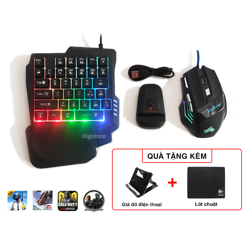 Combo Meiying M2 Ultimate và bàn phím chuột chơi game PUBG Mobile, Free Fire, COD