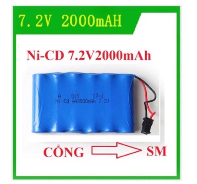 [HCM]Pin ni-cd 2000mah 7.2v
