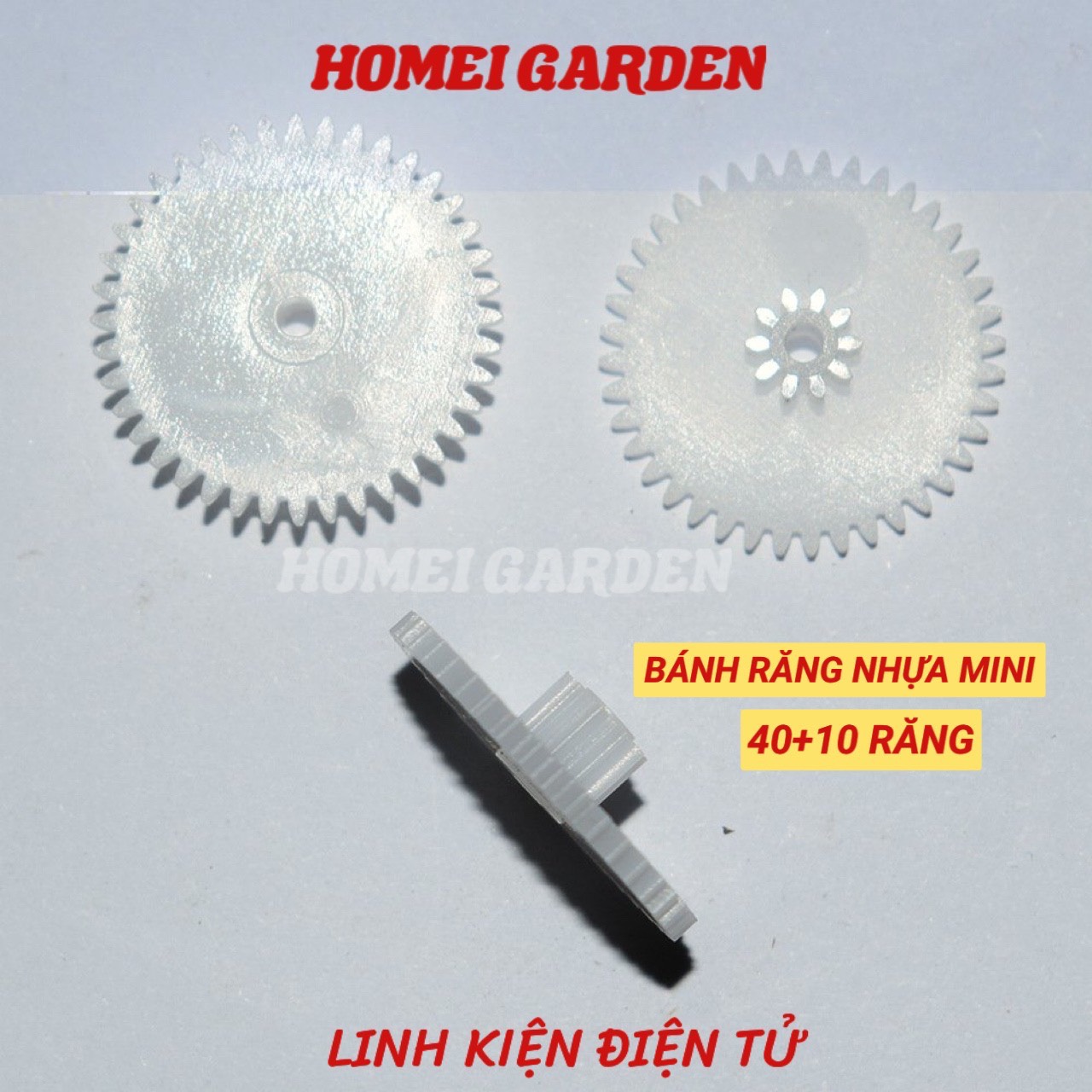 3 bánh răng nhựa mini 40 10 răng trục 2mm - hm0093