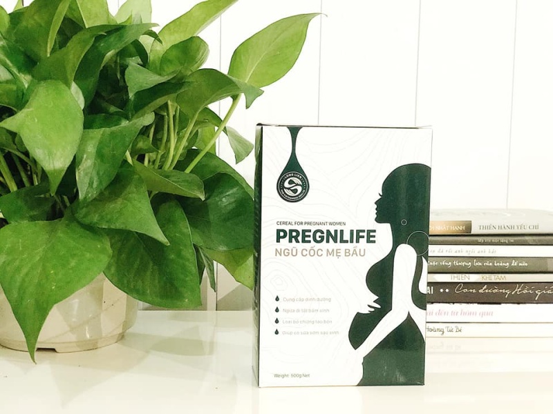 Ngũ cốc mẹ bầu Pregnlife Long Liên 500gr cung cấp dinh dưỡng ngừa dị tật bẩm sinh cao cấp