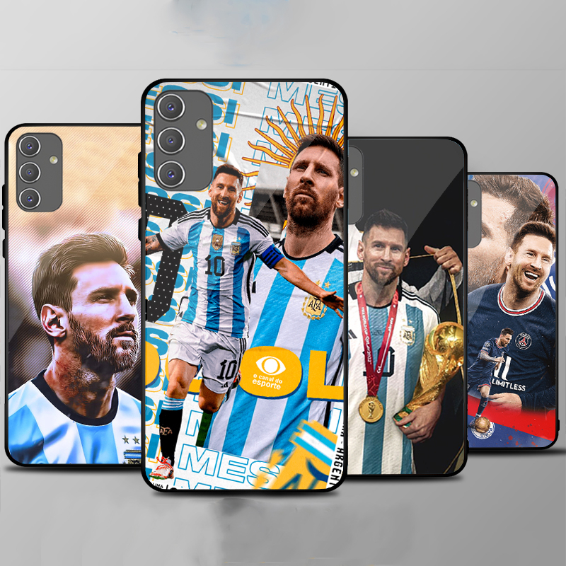 Ốp Lưng SAMSUNG GALAXY A04S Mặt kính In hình MESSI