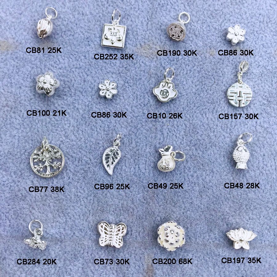 [Giá sỉ] Charm bạc mix vòng tay