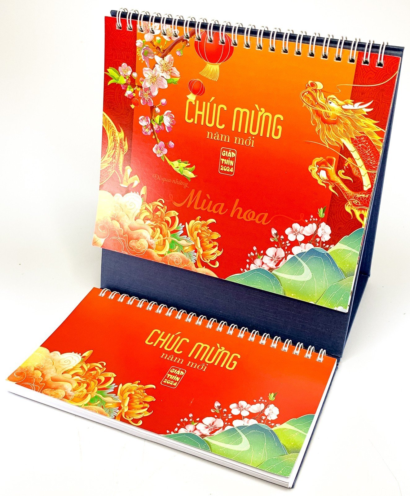 Lịch bàn 2024 Để Bàn Lò Xo Cứng 2024 Lịch Để Bàn Chữ M 2024 (Có note, có lịch âm) - Mẫu Ngẫu Nhiên