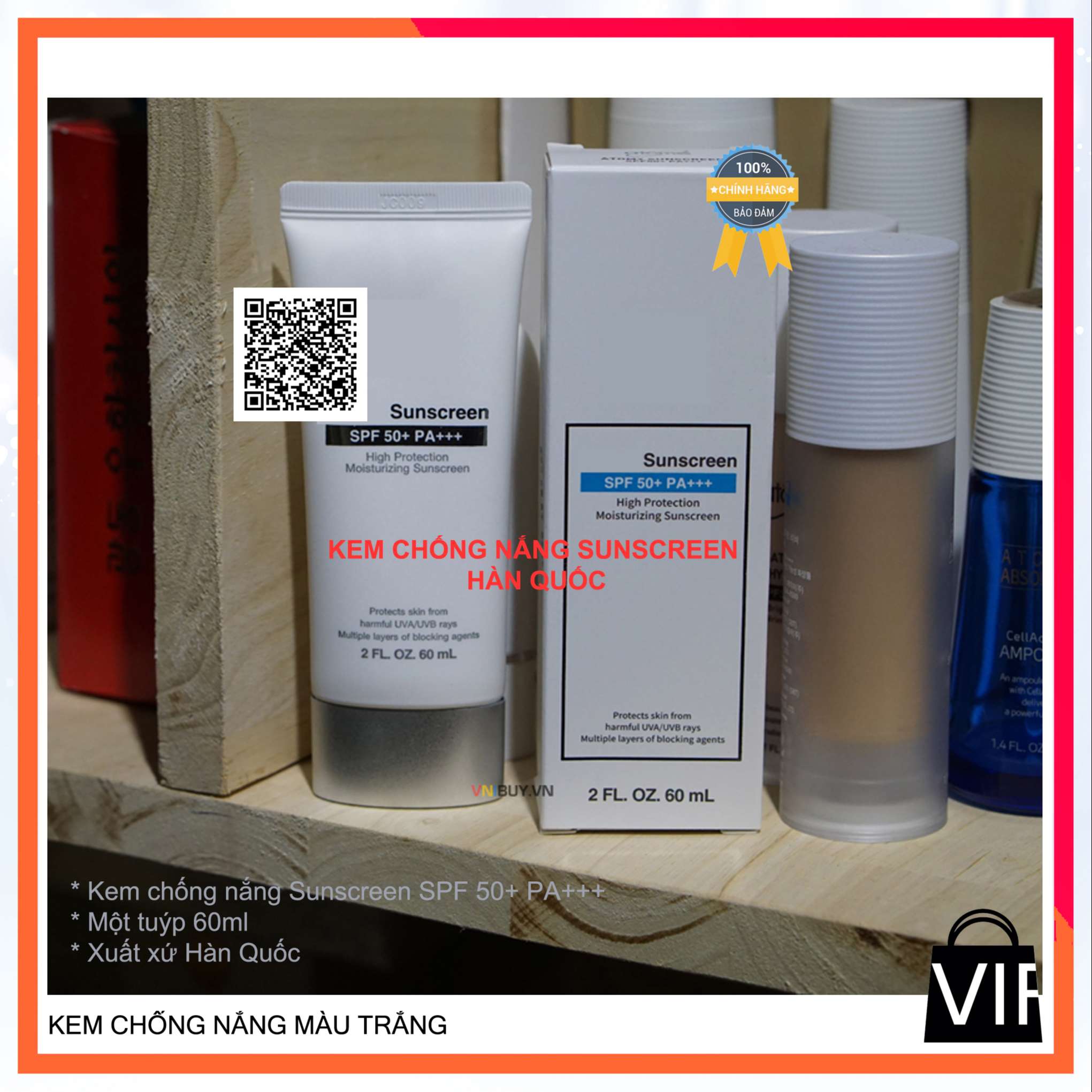 [HCM]Kem chống nắng SPF50+ PA+++ VIFASHOP