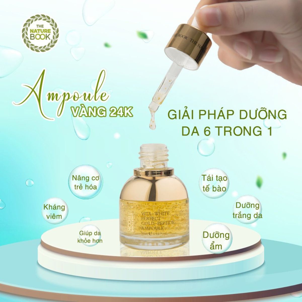 Ampoule vàng 24K The Nature Book