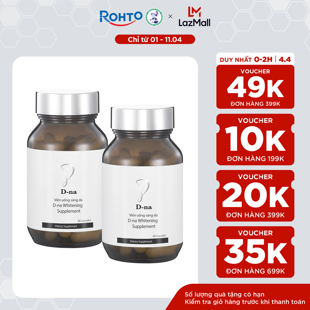 [VB] Combo Viên uống sáng da D-na ( Hộp 60 viên)