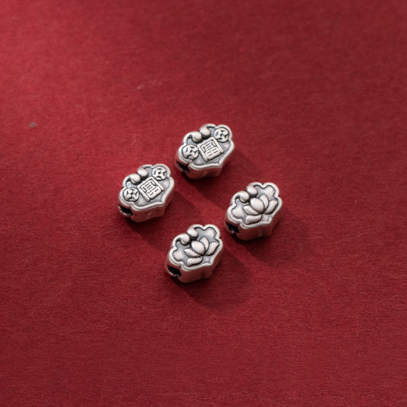 [S925] Charm bạc 3D hoa sen - MH706