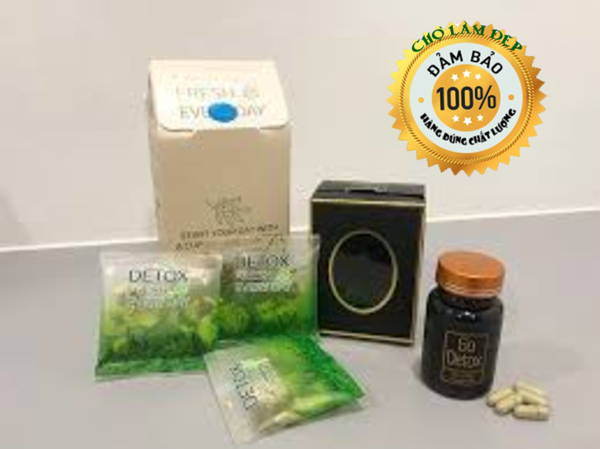 Trà giảm cân Go detox (liệu trình 14 ngày, đủ tem, date mới)