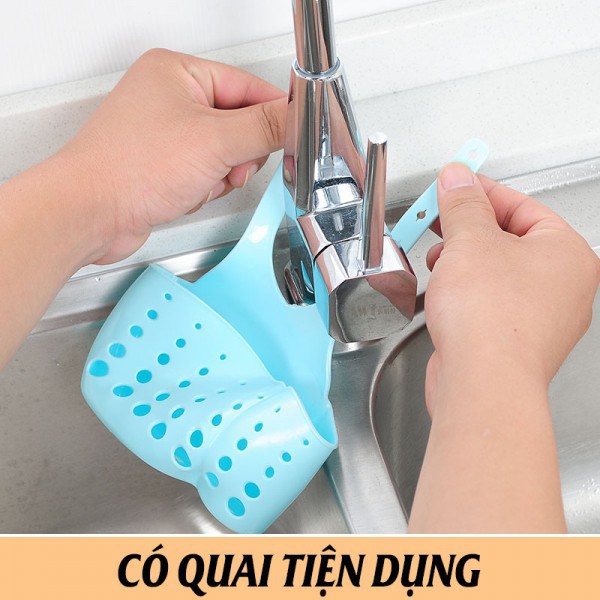 Giỏ đựng giẻ rửa bát bằng silicone tiện dụng (màu giao ngẫu nhiên)