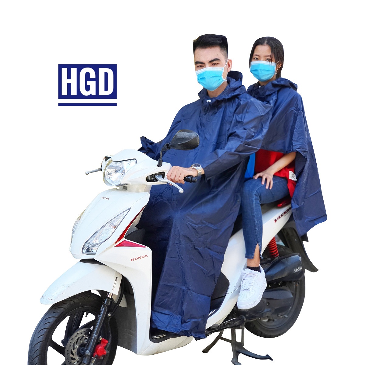 Áo Mưa 2 Người Vải Dù Siêu Bền Áo mưa 2 Đầu Chắc Chắn Nhiều Màu AM07