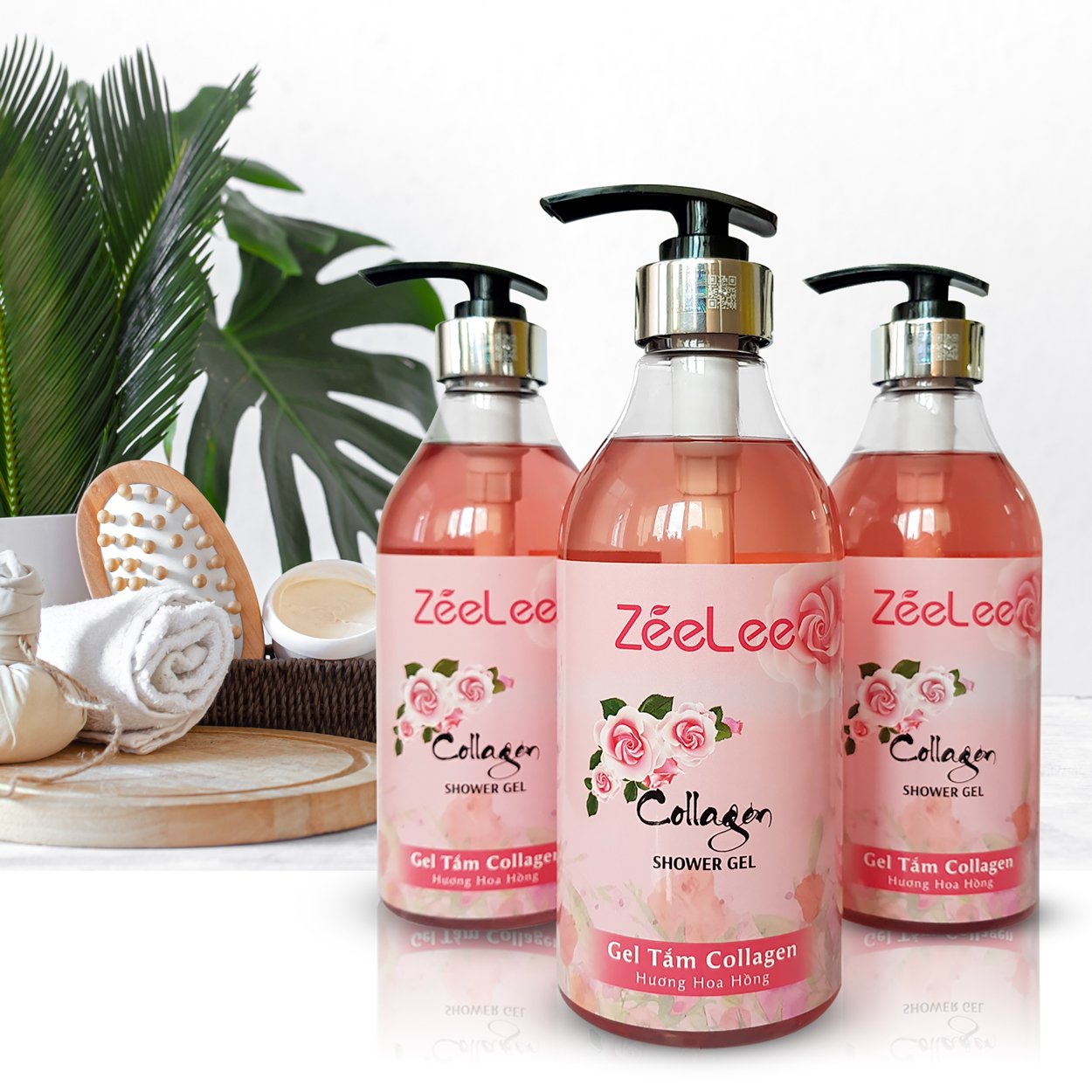 SỮA TẮM ZEELEE HƯƠNG HOA HỒNG (Chai 600ml)