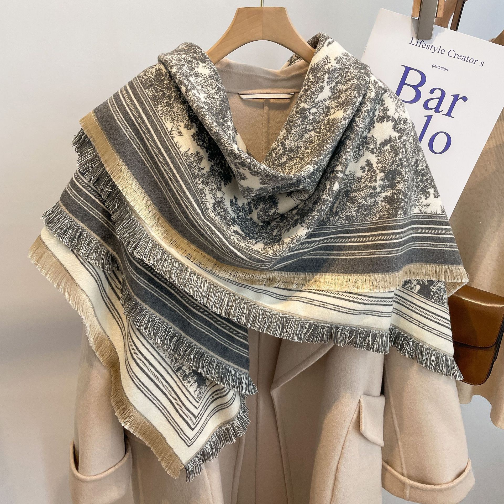 2023 mẫu động vật mẫu mới d khăn quàng cổ cashmere ấm áp dễ phối phong cách hàn quốc khăn choàng khăn quàng cổ dày cho nữ