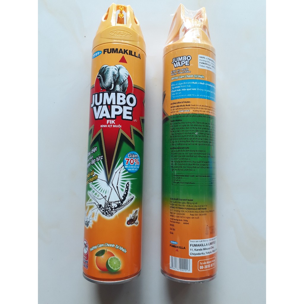 Bình Xịt Muỗi Jumbo - Chai Nhỏ 300Ml
