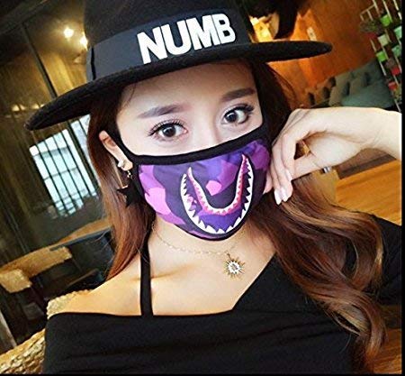 Khẩu trang chống nắng Bape cá mập form chuẩn ôm mặt