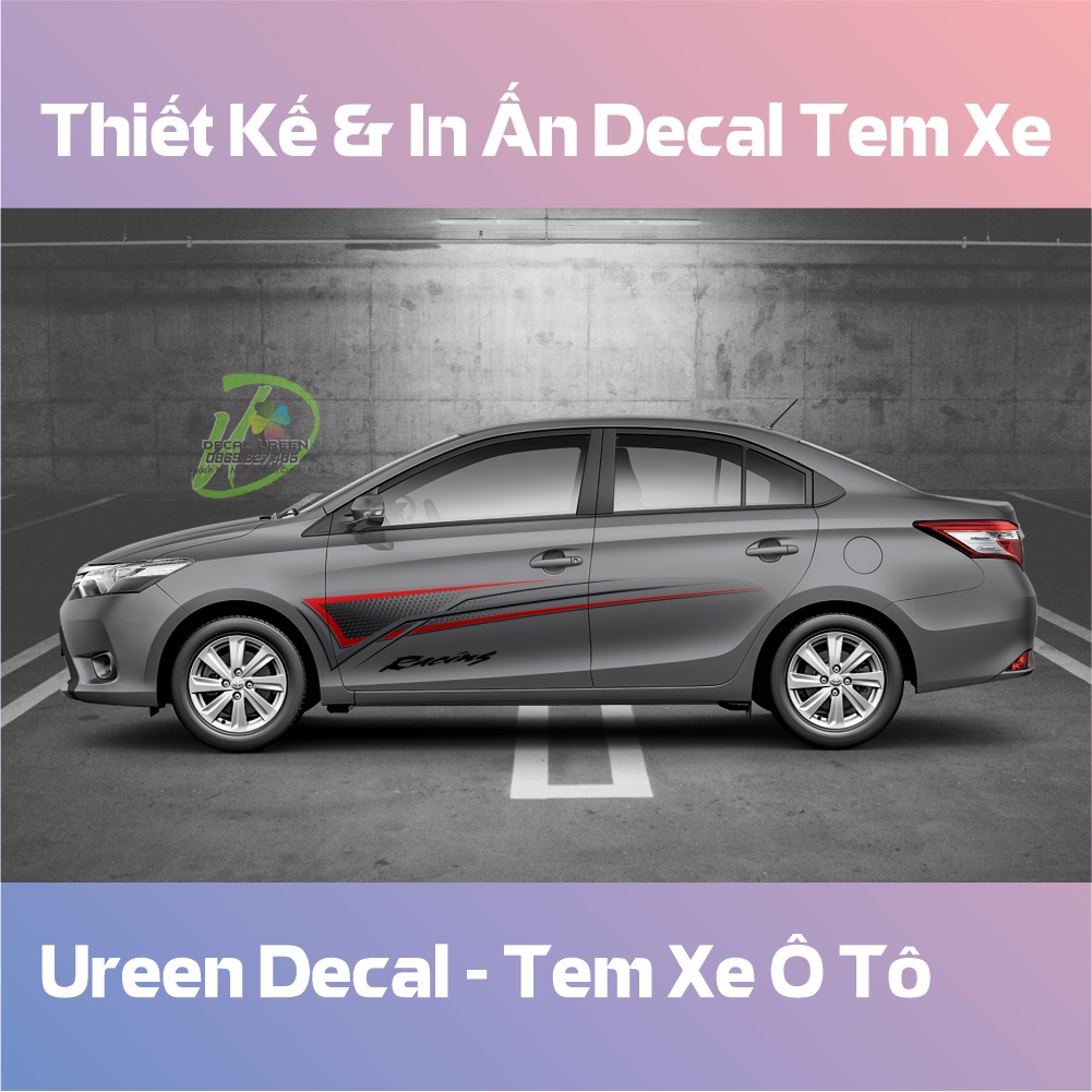 Decal Tem Xe VIOS Mẫu 004