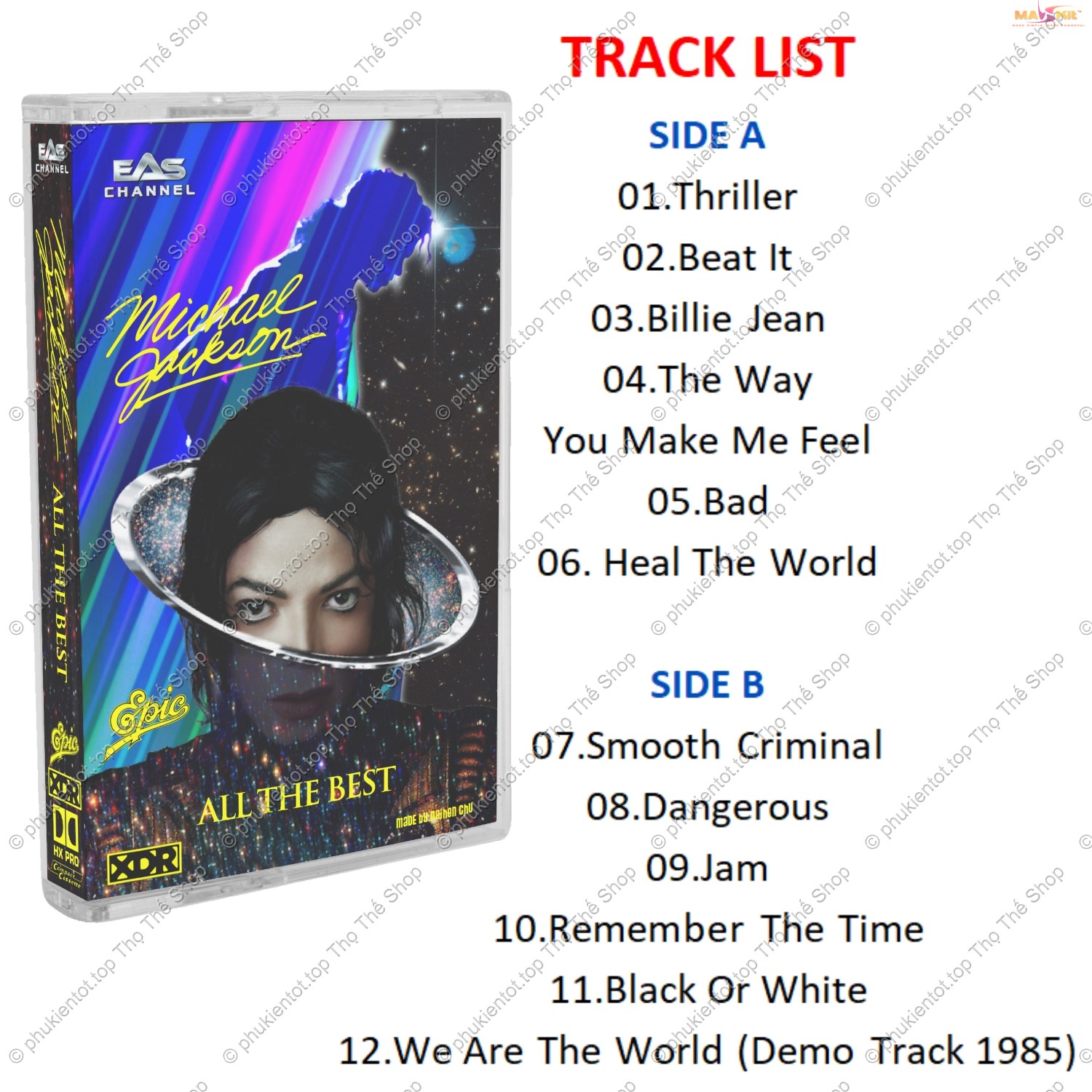 Băng cassette tape Michael Jackson - All The Best (MEGAReels Edition) - EAS Records