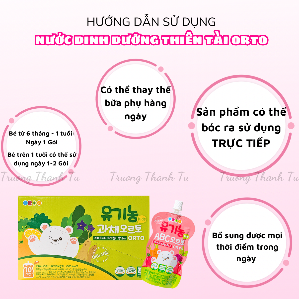Nước orto bổ sung chất xơ organic