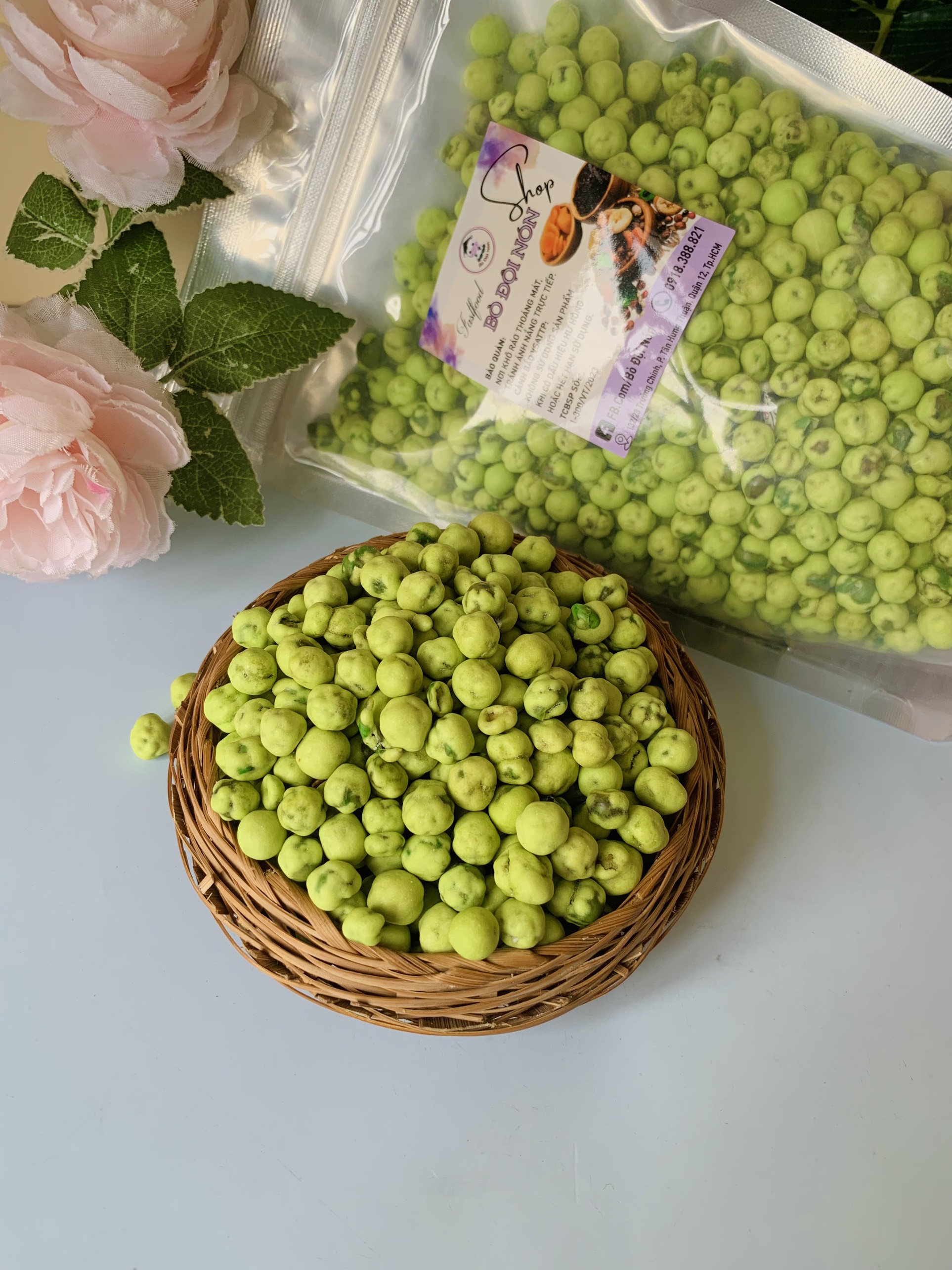 500g Đậu Hà Lan Wasabi Bò Đội Nón