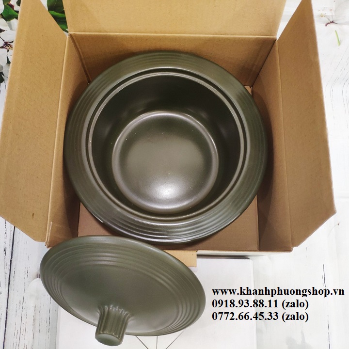 Nồi sứ minh long 1l vành tròn - nồi sứ minh long 1l