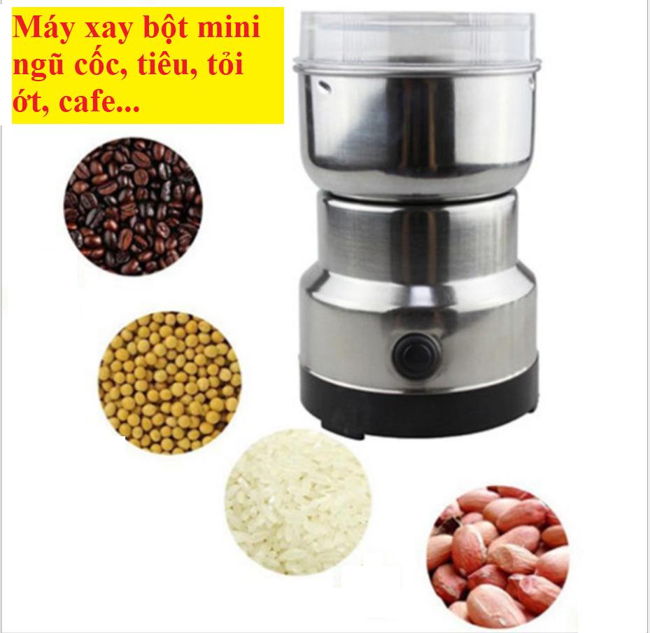 [HCM]Máy xay bột mini ngũ cốc tiêu tỏi ớt cafe...đa năng