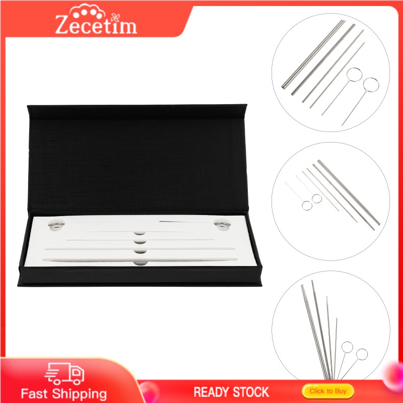 Zecetim 1 Bộ Máy dò giới tính rắn Đầu dò bò sát bằng thép không gỉ Máy dò giới tính