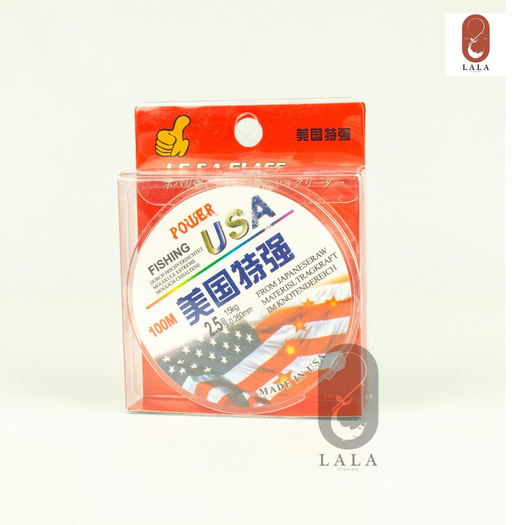 [HCM]Dây cước câu cá USA POWER 100M ( màu trắng)