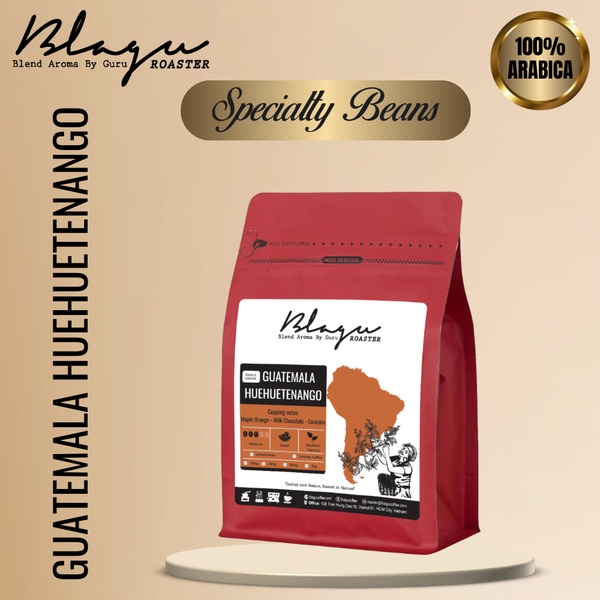 Cà Phê Blagu Hạt Đã Rang, Guatemala Huehuetenango  100% Arabica - Caturra, Bourbon  Medium 250g