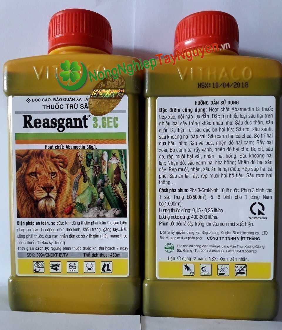 Thuốc trừ sâu sinh học Reasgant 3.6EC (chai lớn 450ml )