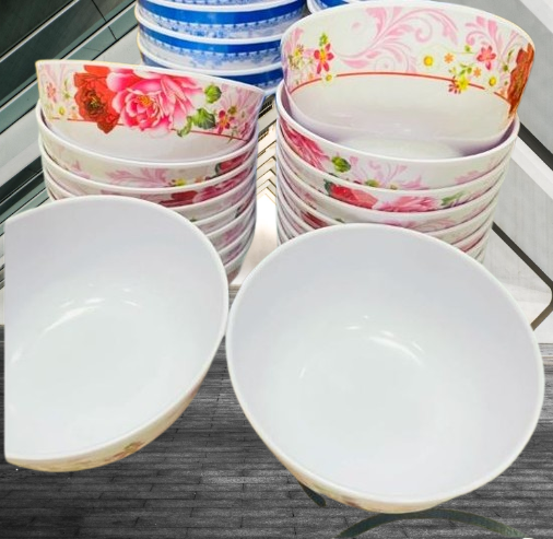 Combo 5 Chén Ăn Cơm Có Bông Melamine Đẹp