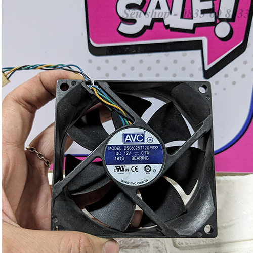 Fan - quạt tản nhiệt Avc 8cm 0.7a dày 2.5cm