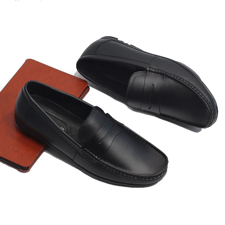[HCM]Giày lười nam Da bò cao cấp đai da ngang (X63)
