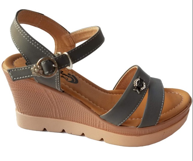 Giày Sandal Nữ Đế Xuồng Da Bò BIGBEN Cao Cấp DS22