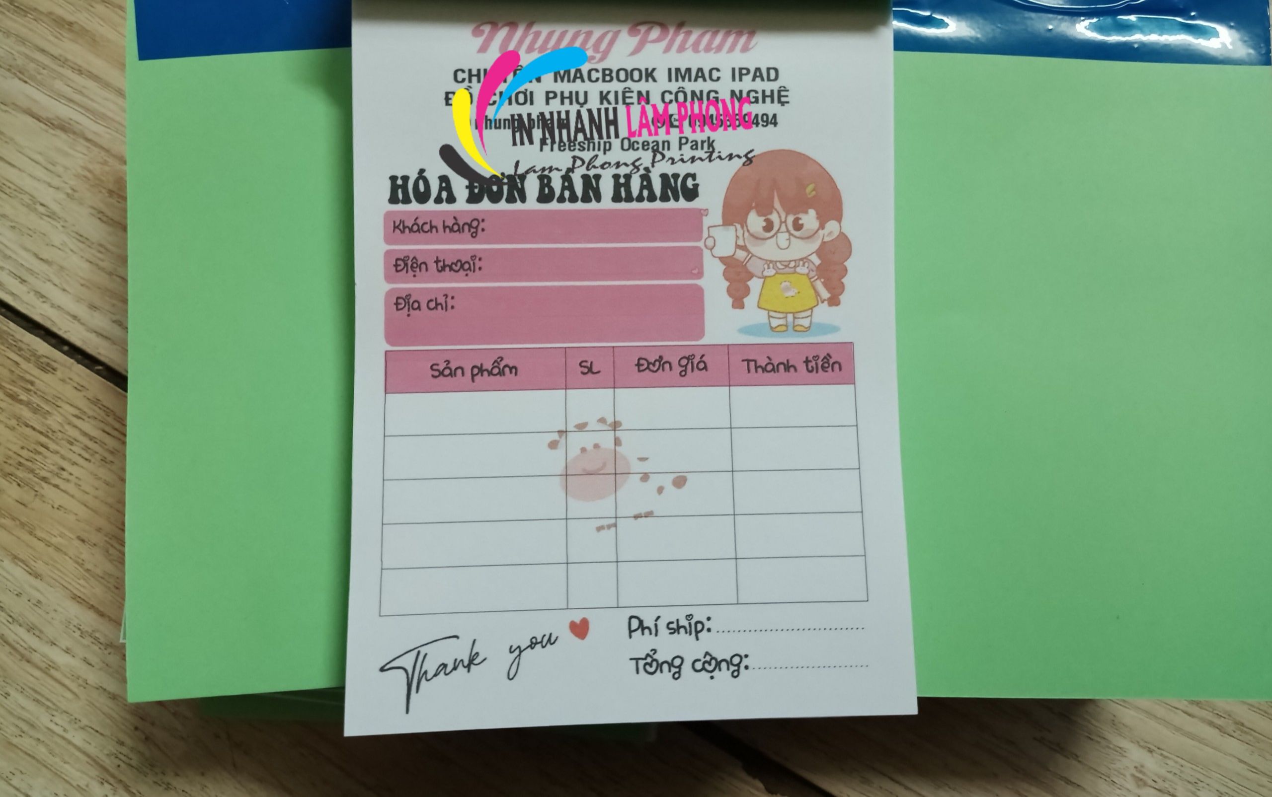 (MUA 10 TẶNG 1) HOÁ ĐƠN MINI 10*15 SIÊU DỄ THƯƠNG CUTE SÉT 50 PHIẾU