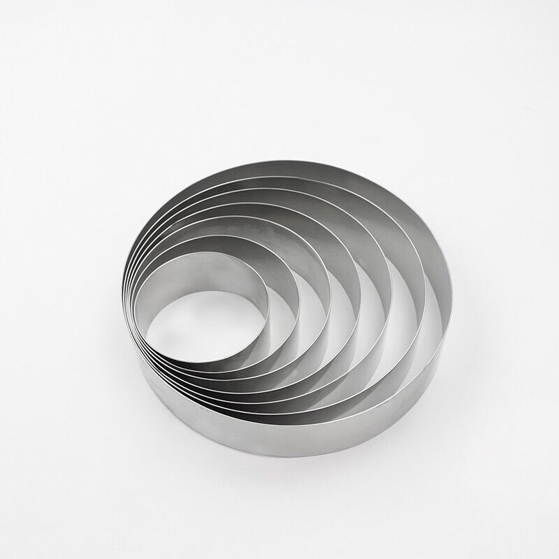 Khuôn ring tròn làm bánh lạnh inox dày dặn cao 5cm