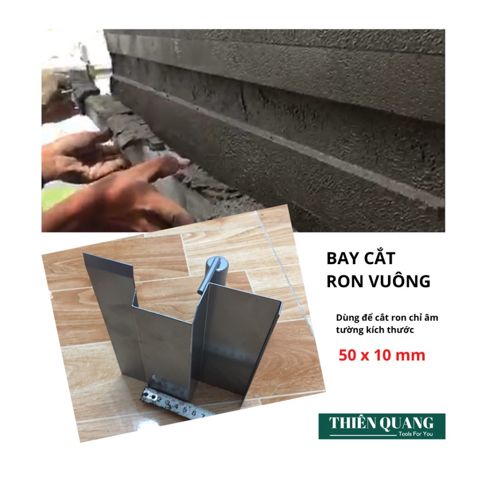 Bay cắt ron chỉ âm tường VUÔNG TRÒN